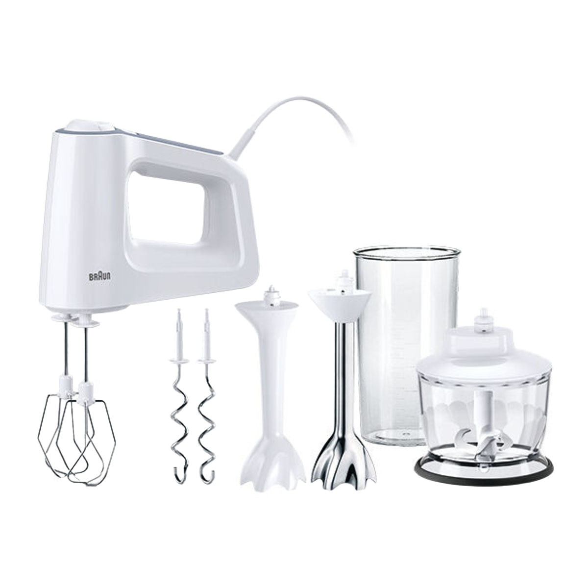 Batidora amasadora Braun MultiMix HM3135 con tecnología SmartMix Blanco-1