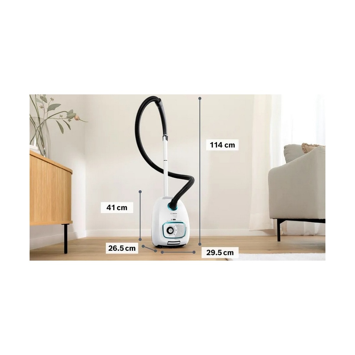 Aspirador com Saco Bosch Serie 4 BGL41HYG2H ProHygienic e de 700 W - Branco Branco-8