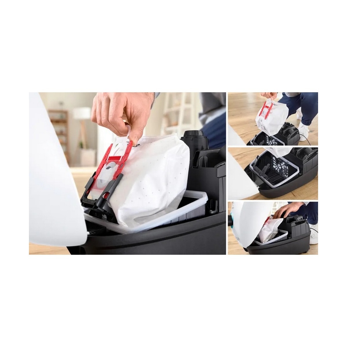 Aspirador com Saco Bosch Serie 4 BGL41HYG2H ProHygienic e de 700 W - Branco Branco-5