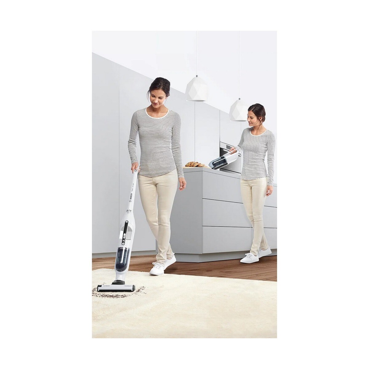 Aspirador Vertical Serie 4 BBH32551 Recarregável, Flexxo 25.2V - Branco Branco-6