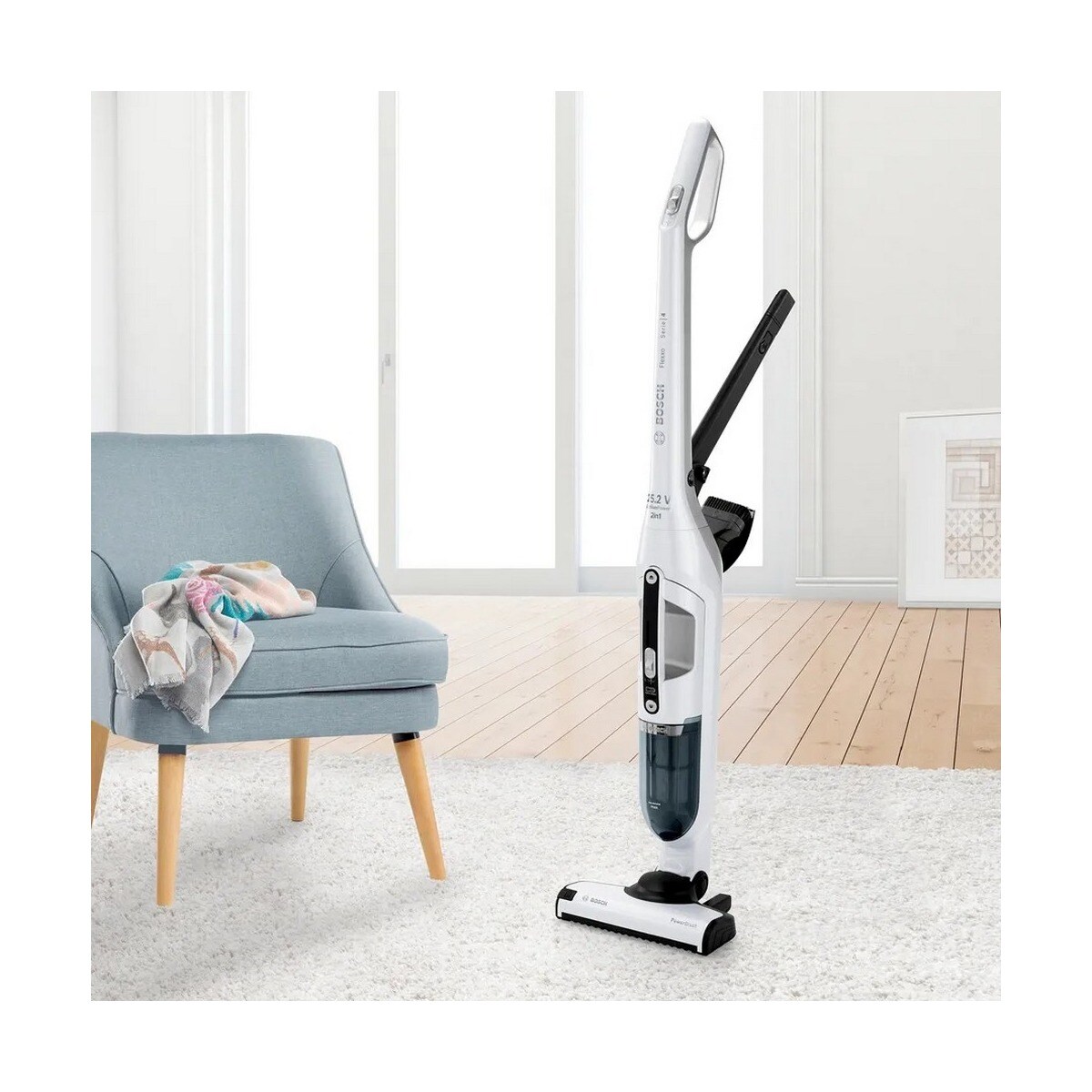 Aspirador Vertical Serie 4 BBH32551 Recarregável, Flexxo 25.2V - Branco Branco-5