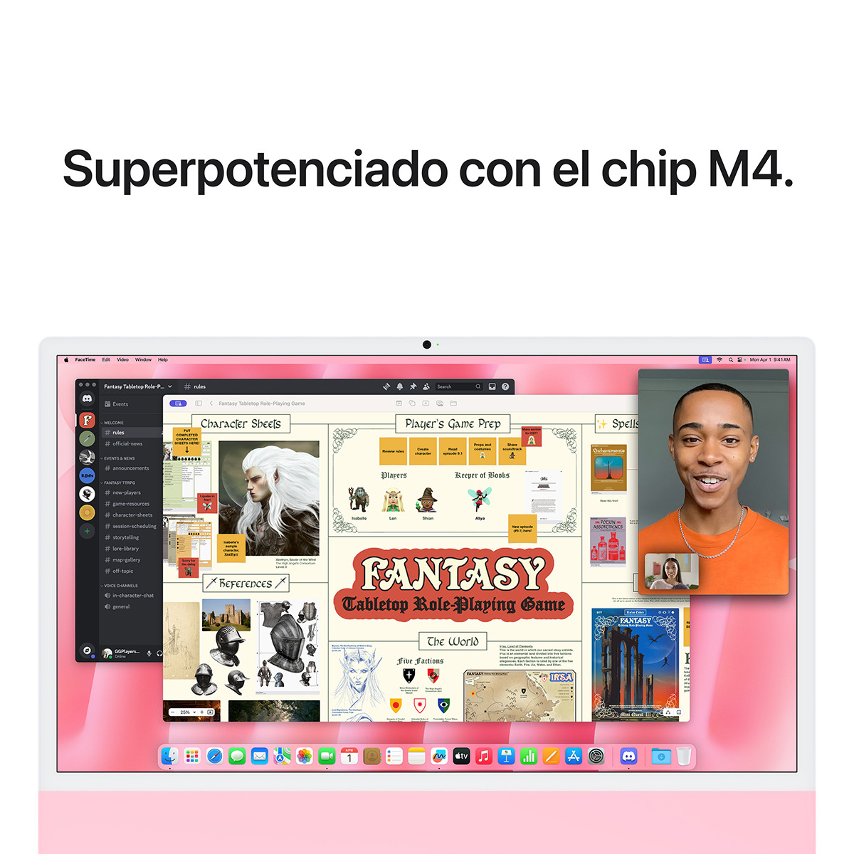 Apple iMac 24 (2024), M4, 16GB, 256GB SSD, GPU 10 Núcleos, Retina 4,5K 24", MacOS Rosa-6