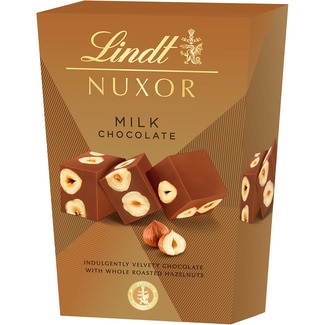 bombones de chocolate con leche y avellanas tostadas estuche 150 g - Lindt Nuxor