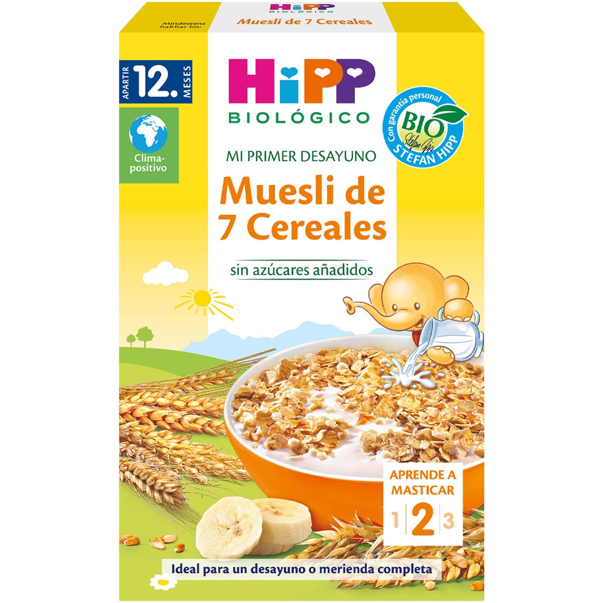 Mi Primer Desayuno muesli con 7 cereales ecológico desde 12 meses sin azúcares añadidos envase 200 g