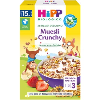 Mi Primer Desayuno muesly crunchy ecológico desde 15 meses sin azúcares añadidos envase 200 g - Hipp Biologico