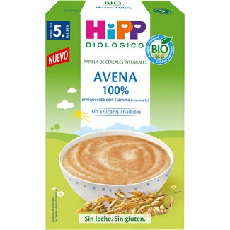 papilla de cereales integrales avena 100% ecológica desde los 5 meses envase 200 g - Hipp Biologico