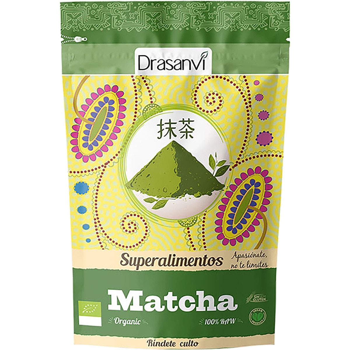 té matcha ecológico sin gluten bolsa 70 g