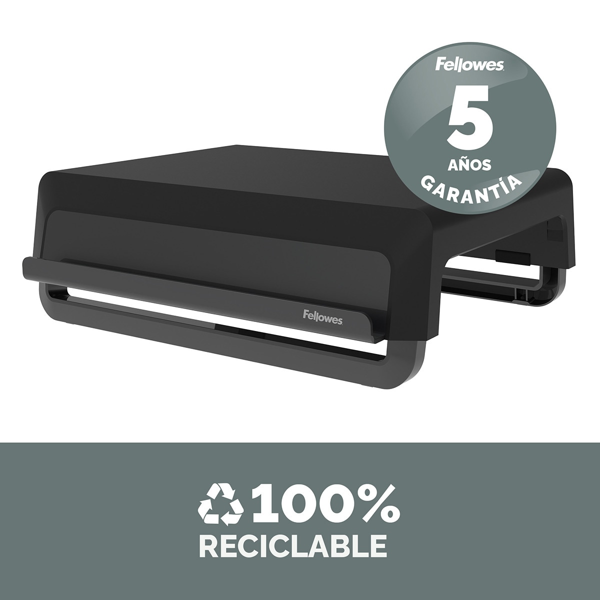 Soporte elevador para monitor Fellowes Breyta negro, 100% reciclable Negro / Gris-9