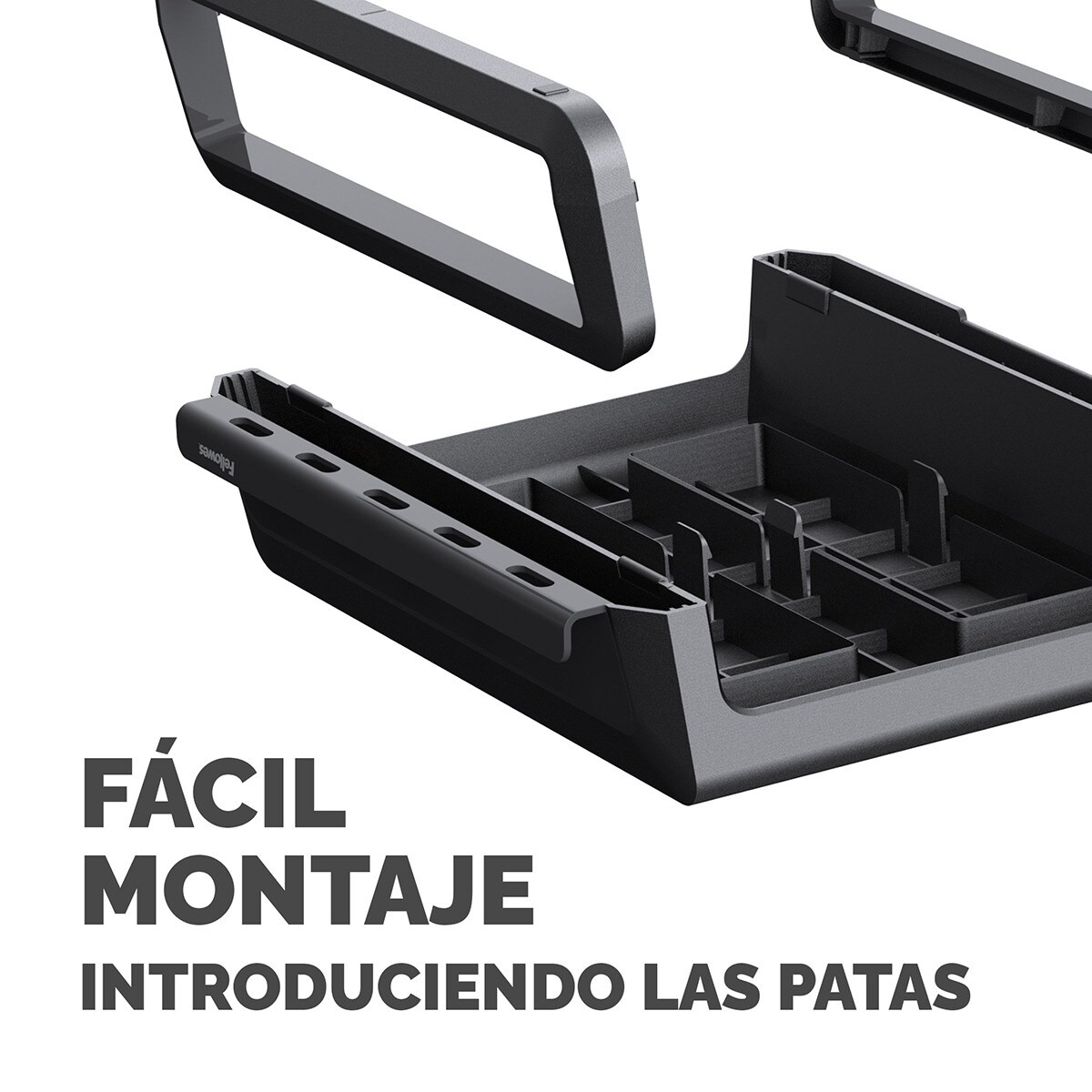 Soporte elevador para monitor Fellowes Breyta negro, 100% reciclable Negro / Gris-8