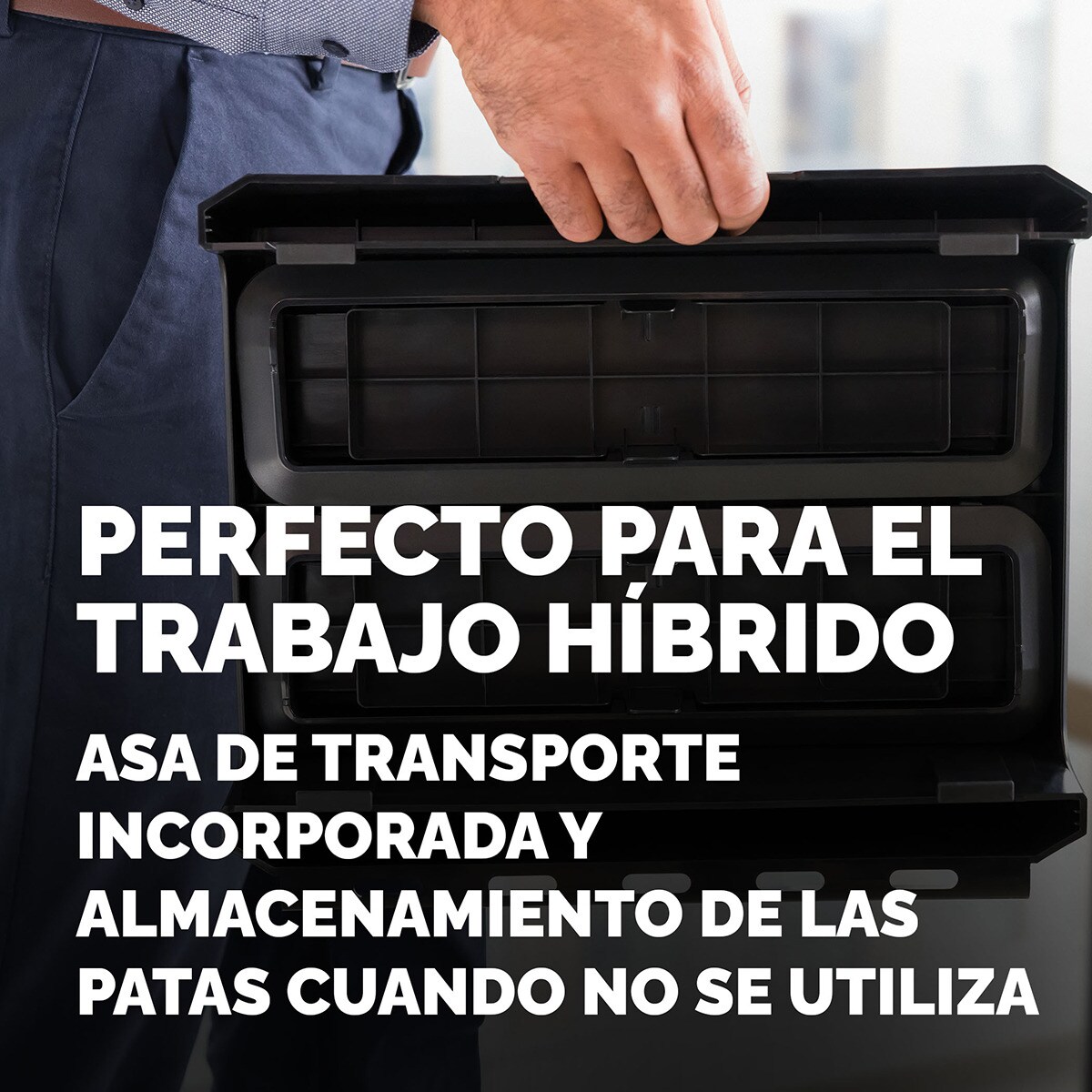 Soporte elevador para monitor Fellowes Breyta negro, 100% reciclable Negro / Gris-7