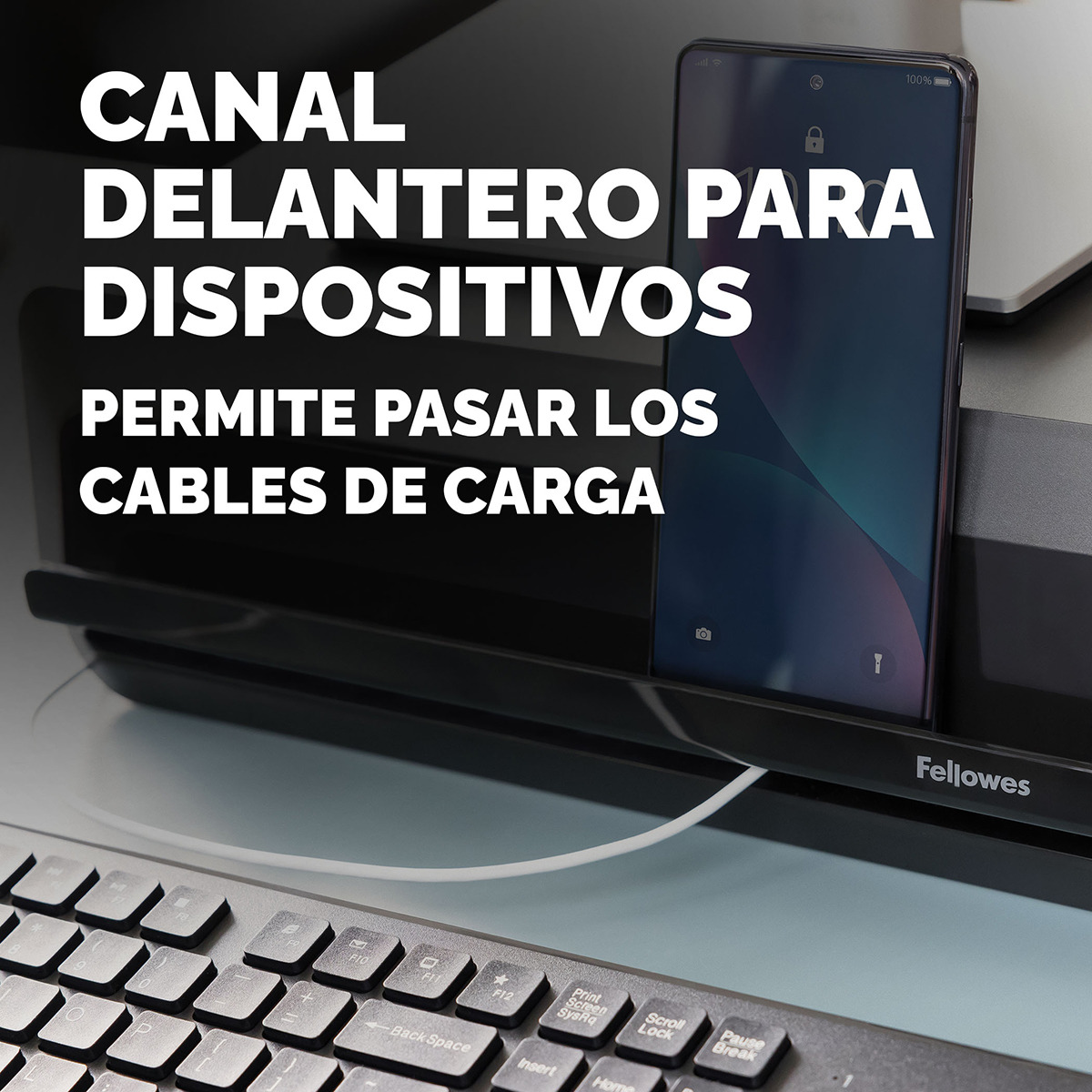 Soporte elevador para monitor Fellowes Breyta negro, 100% reciclable Negro / Gris-6