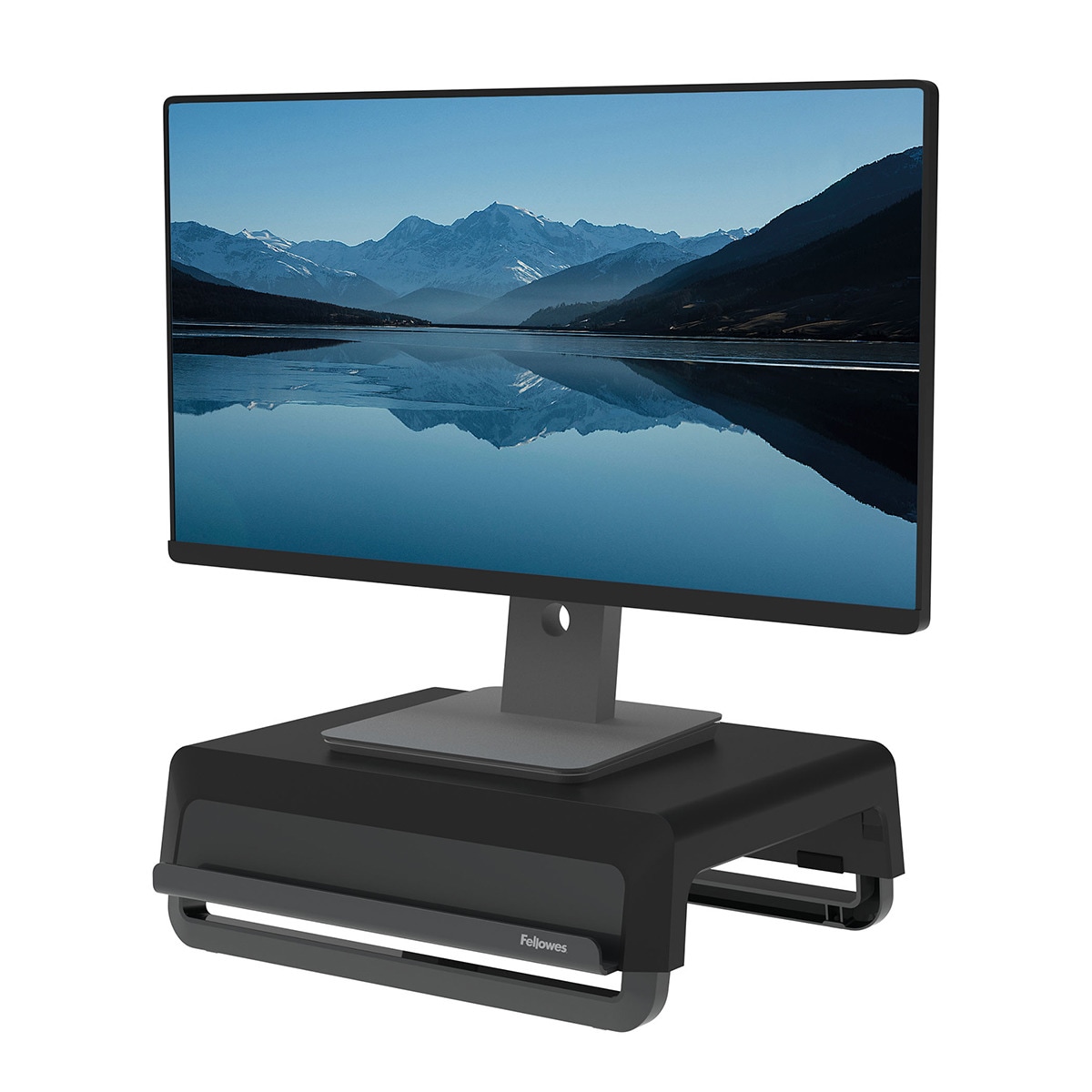 Soporte elevador para monitor Fellowes Breyta negro, 100% reciclable Negro / Gris-2