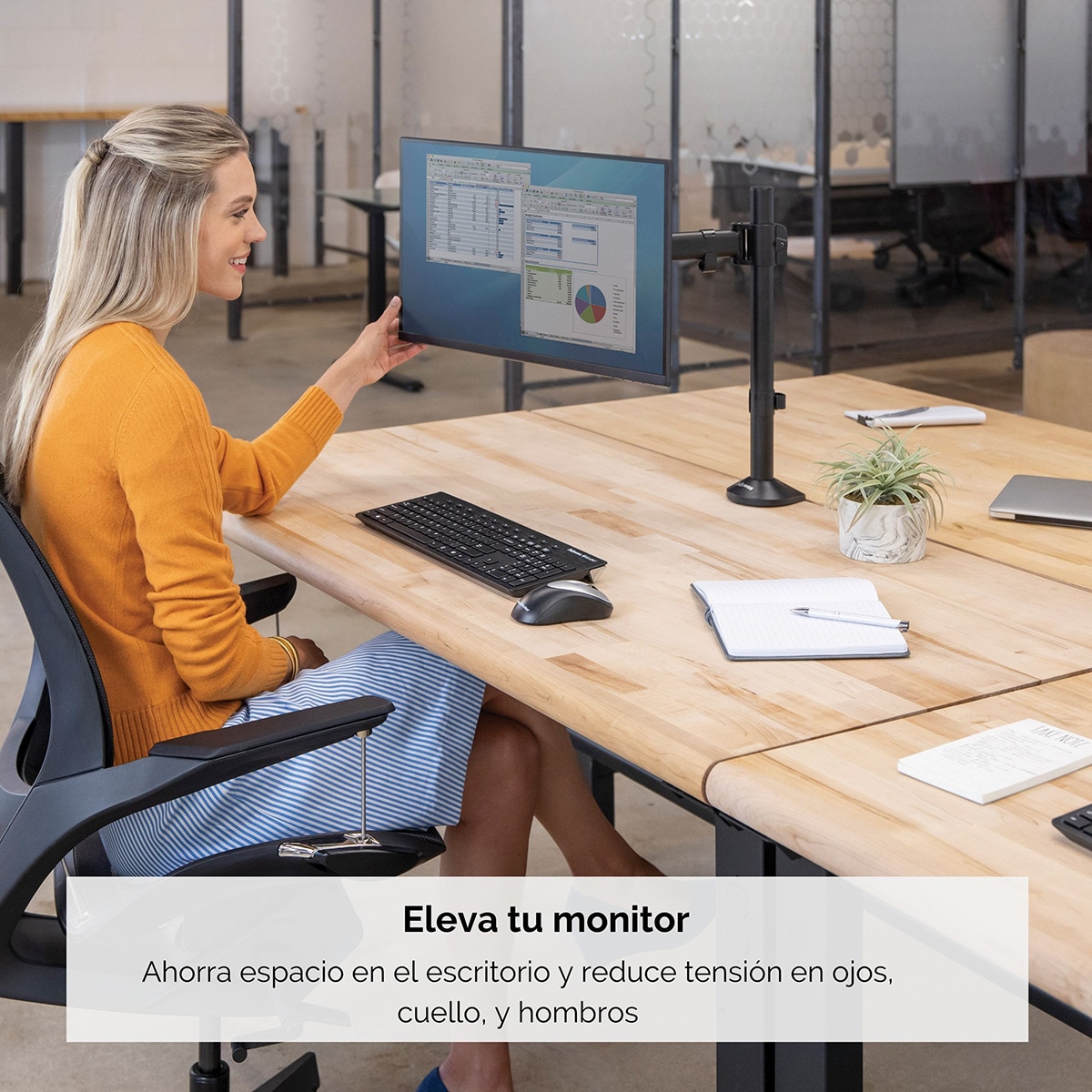 Brazo elevador para monitor Fellowes Reflex, para 1 pantalla Negro-2