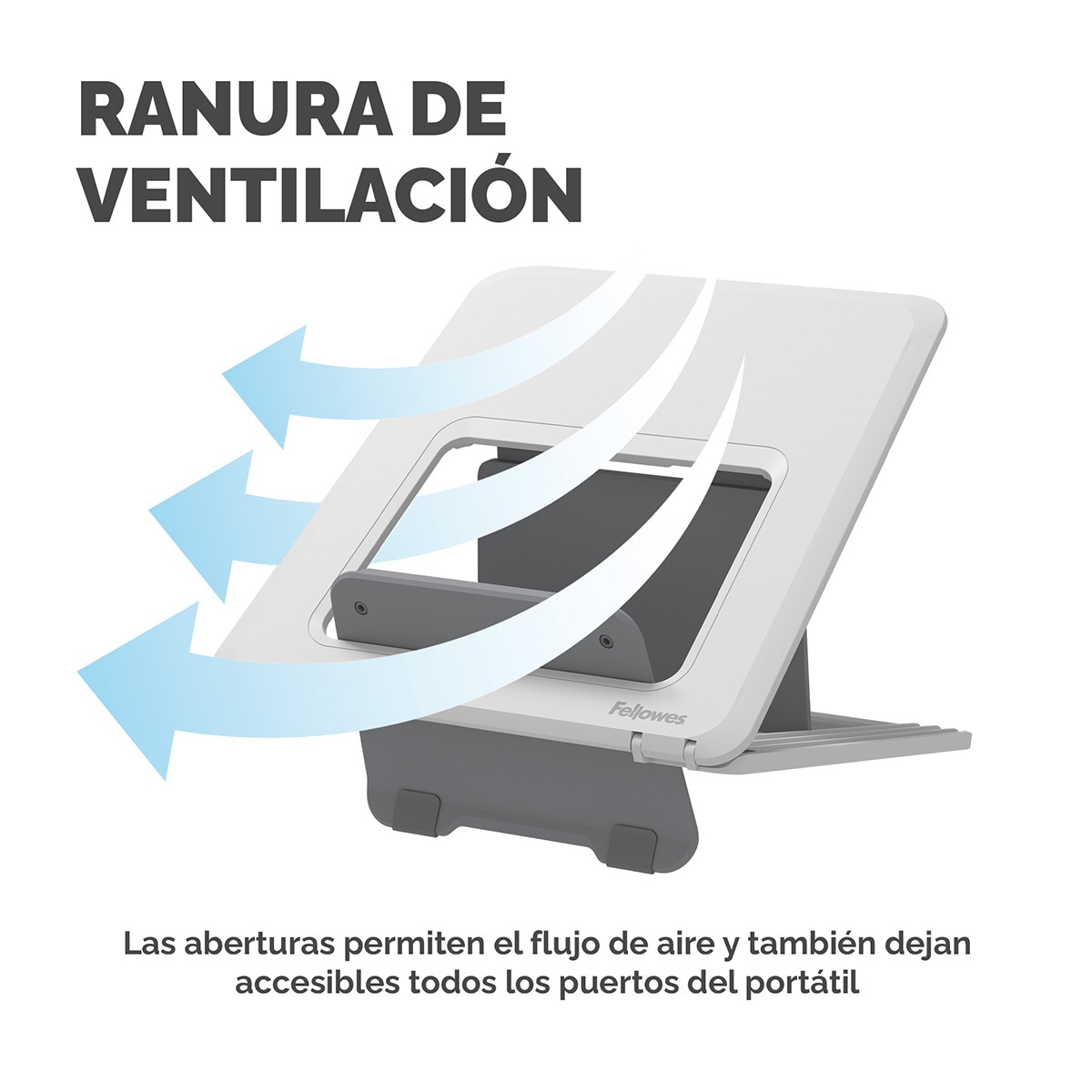Soporte elevador para portátil Fellowe Breyta, color blanco Blanco-7