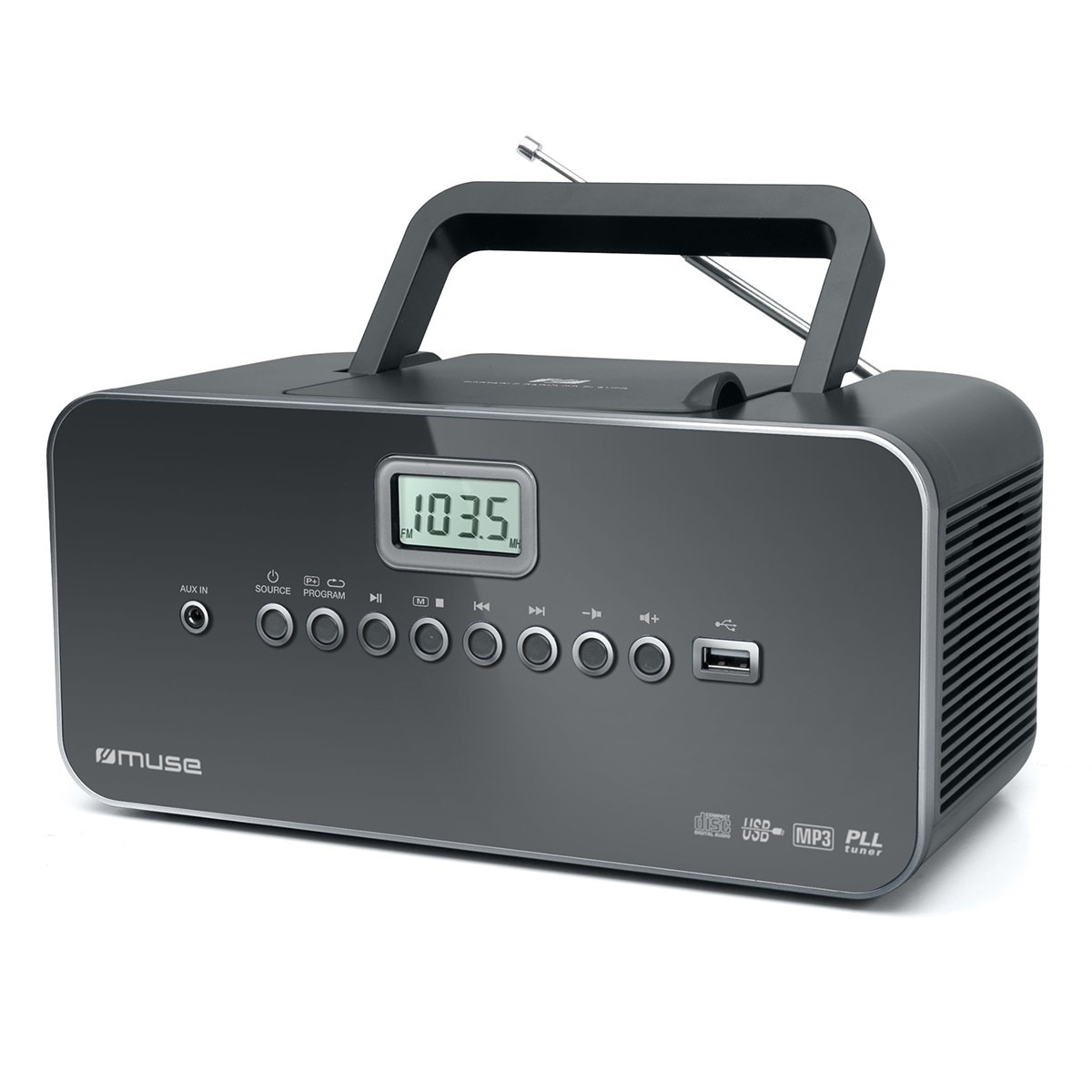 Rádio CD M-28 DG com USB - Cinzento Cinzento-1
