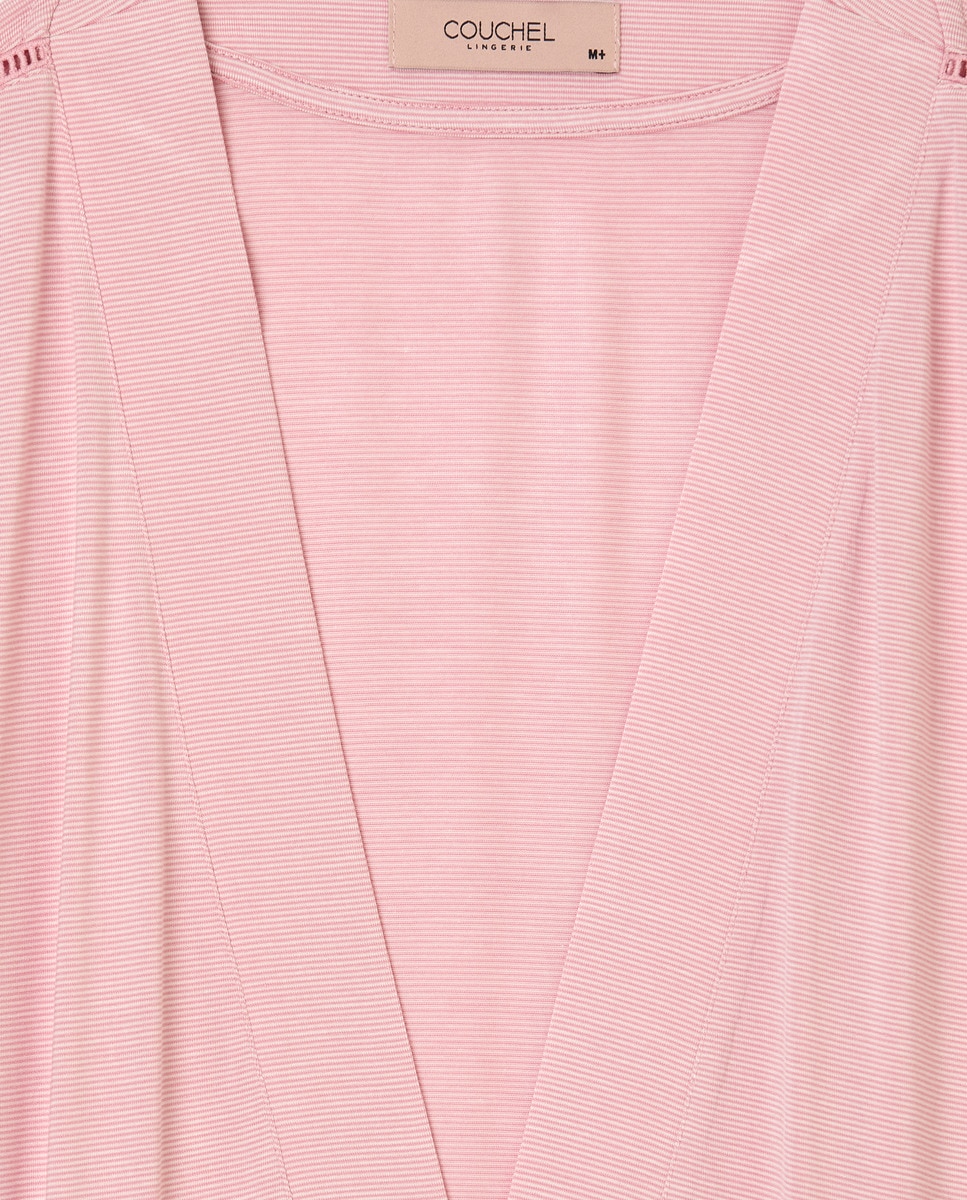 Robe com Fecho Cruzado Rosa-4