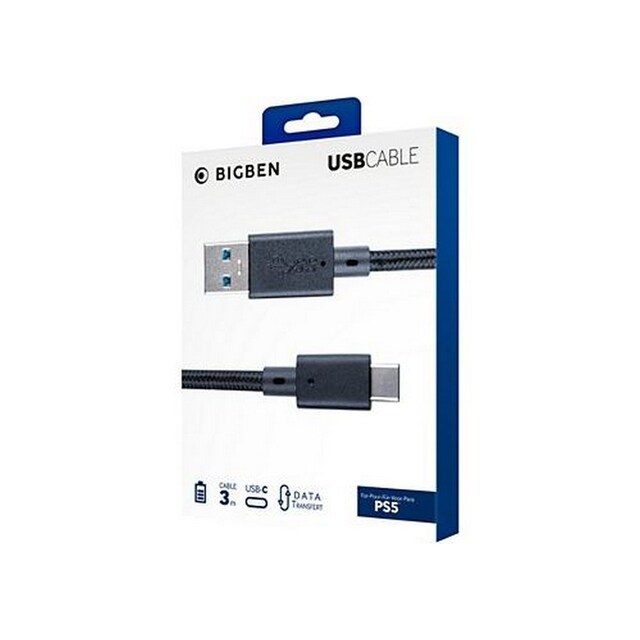 Imagem 0 de Cabo Bigben Entrançado USB-C Carga e Dados 3m