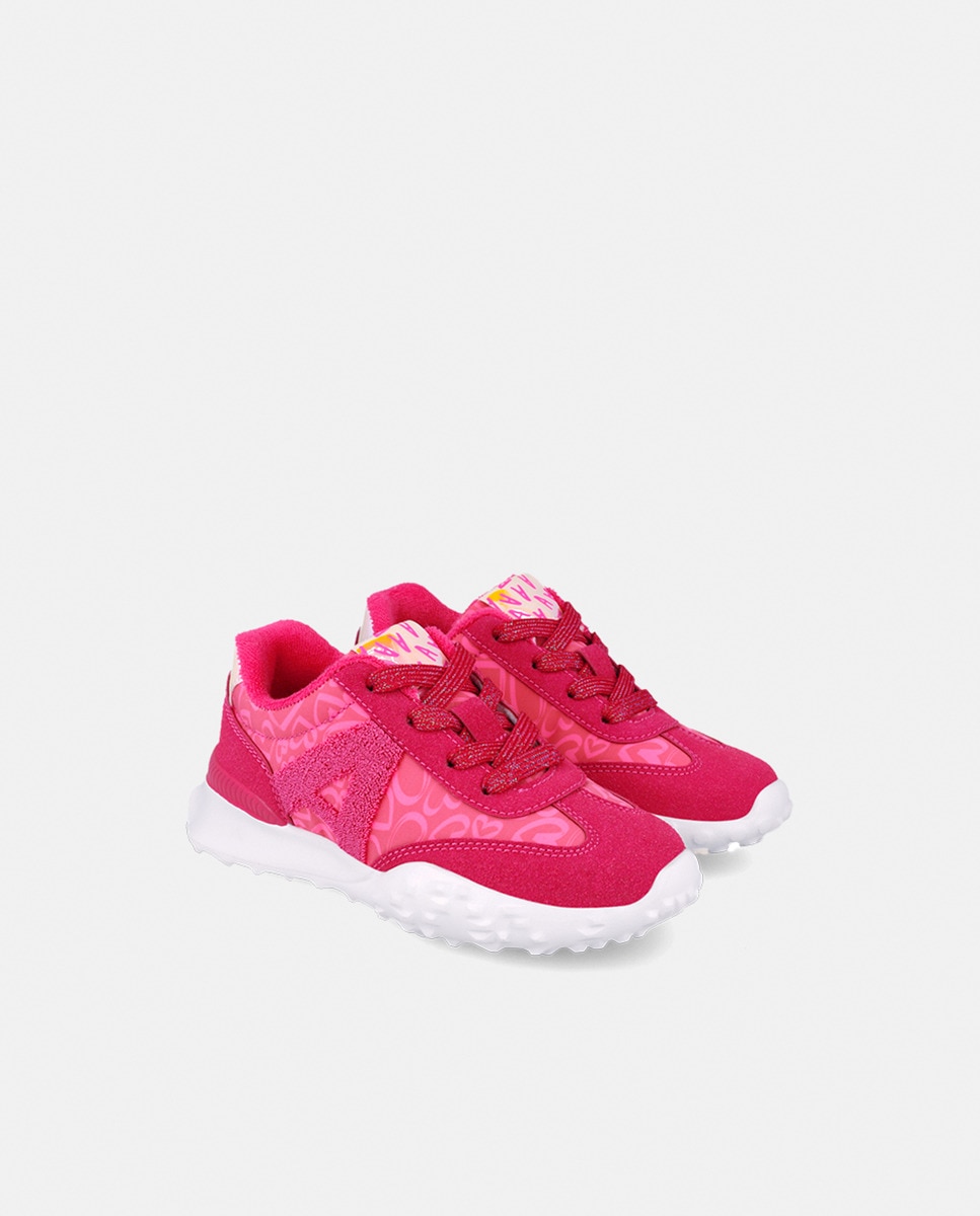 Sapatilhas Desportivas com Estampado - Fúcsia Fúcsia-7