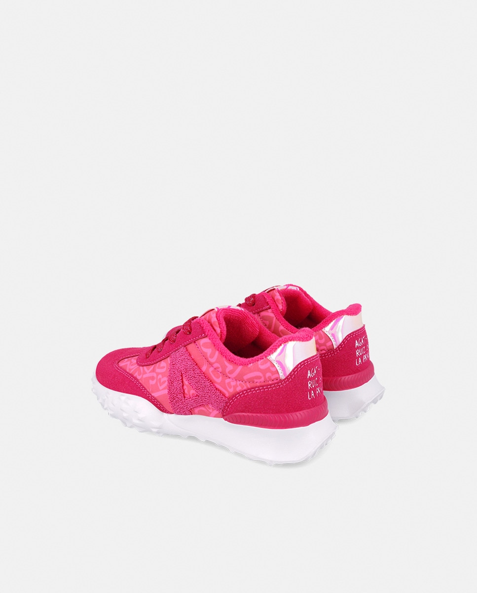 Sapatilhas Desportivas com Estampado - Fúcsia Fúcsia-8