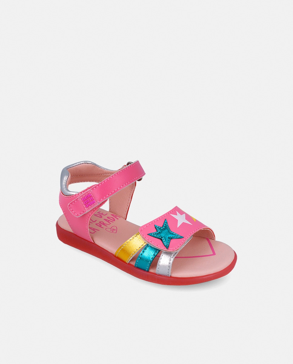 Sandálias com Estampado na Pala - Rosa Rosa-9