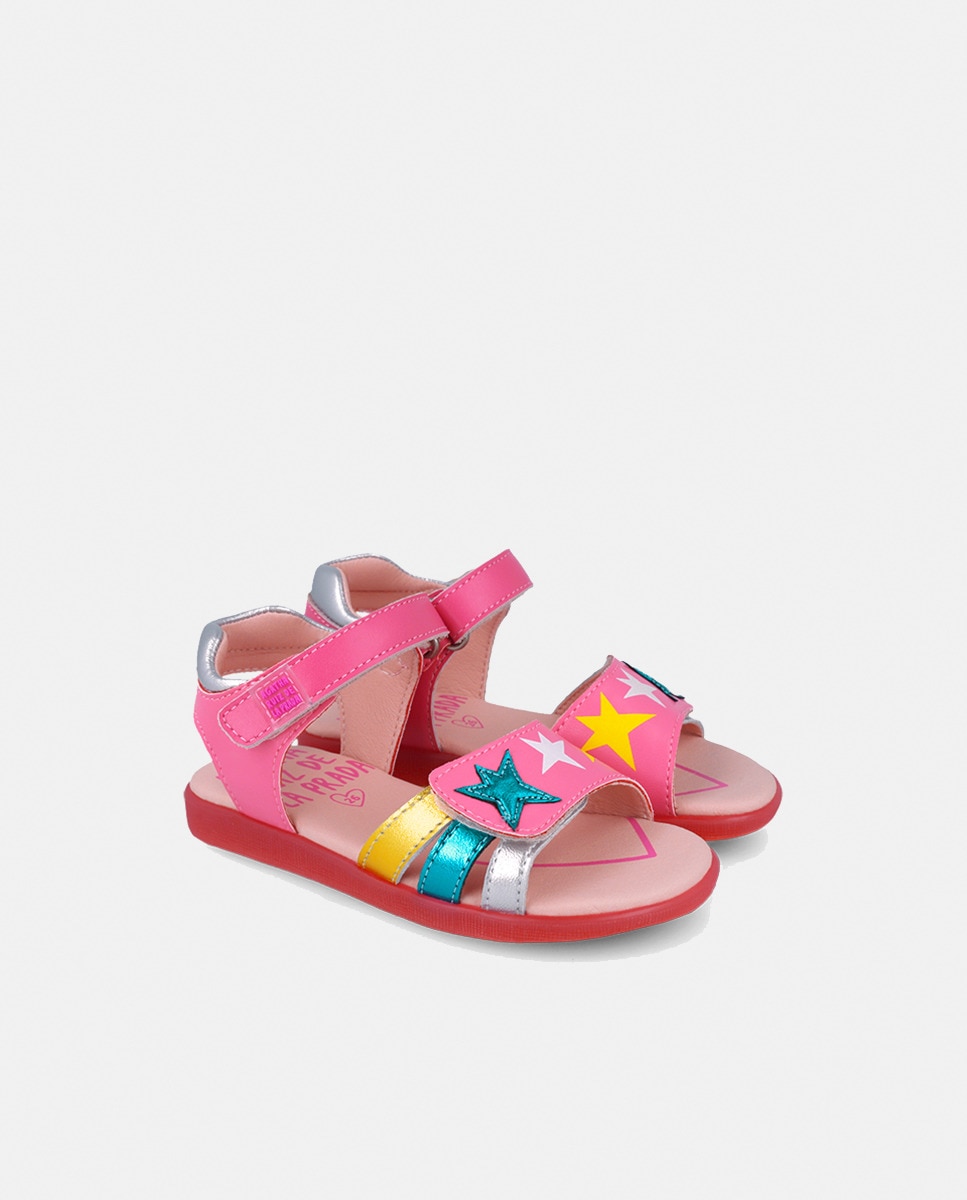 Sandálias com Estampado na Pala - Rosa Rosa-7