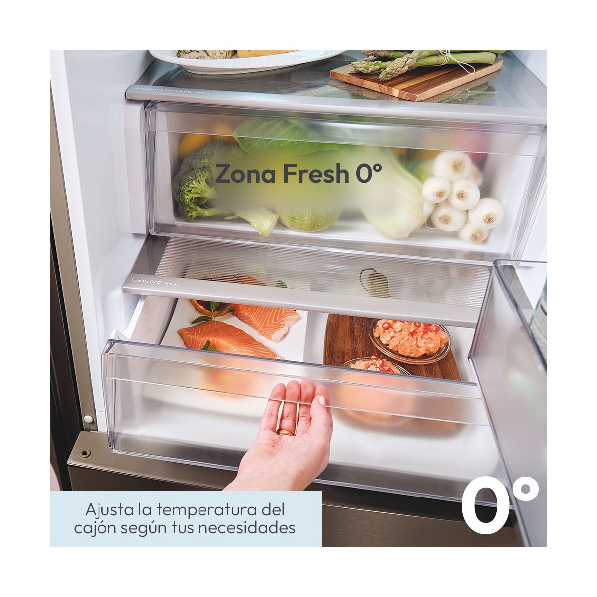 Frigorífico combi Candy Total No Frost Circle+ 2m de alto Fresco - CNCQ2T620EX Inox-6