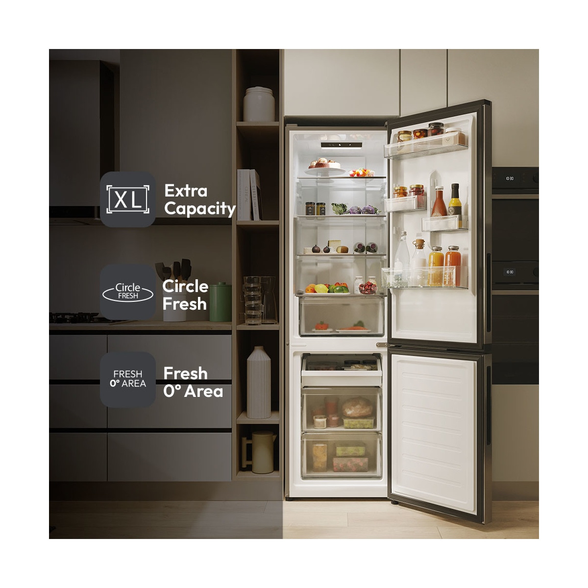 Frigorífico combi Candy Total No Frost City Fresco 300 - CNCQ2T518EX Inox-6