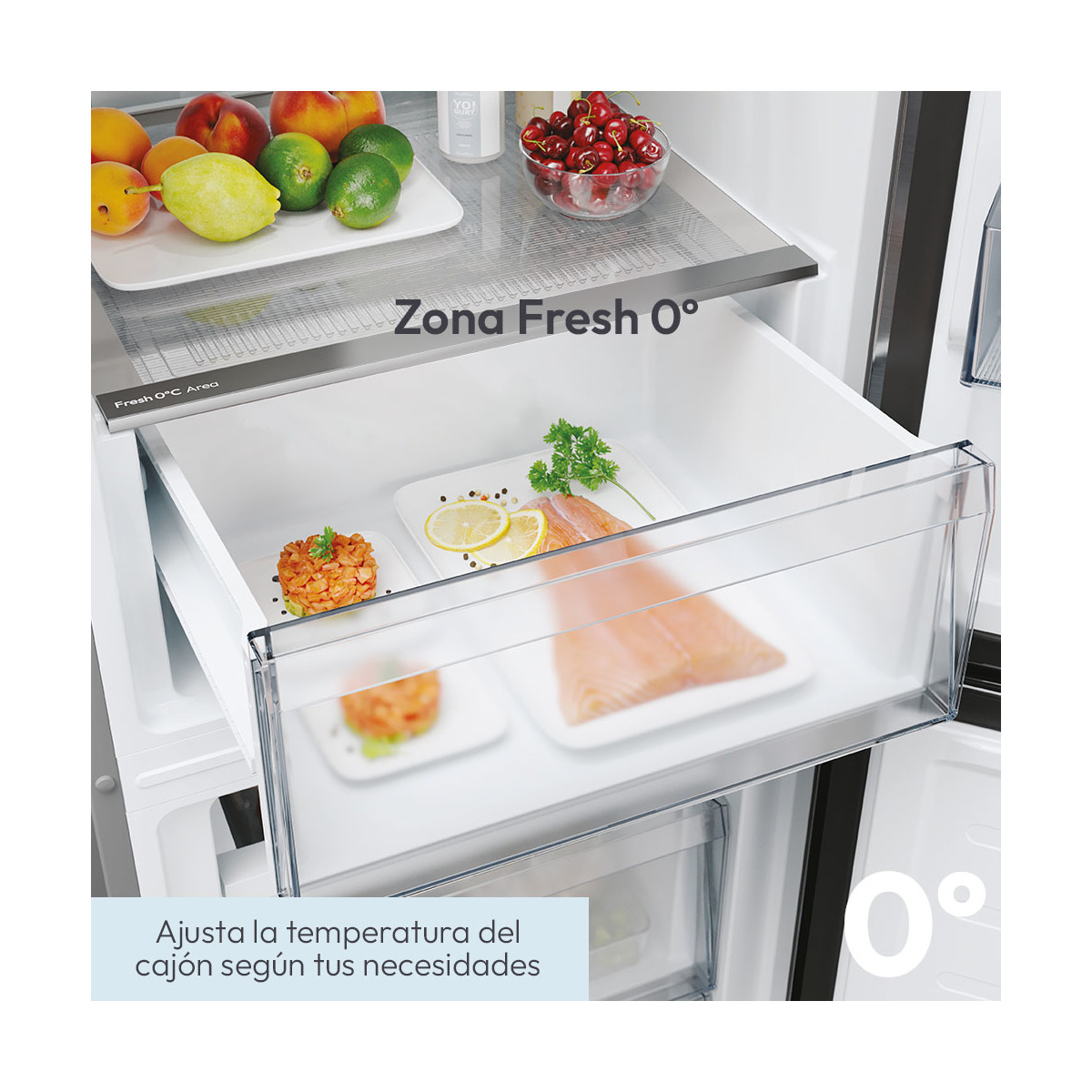 Frigorífico combi Candy Total No Frost Fresco 300 - CNCQ2T618EB Negro-9
