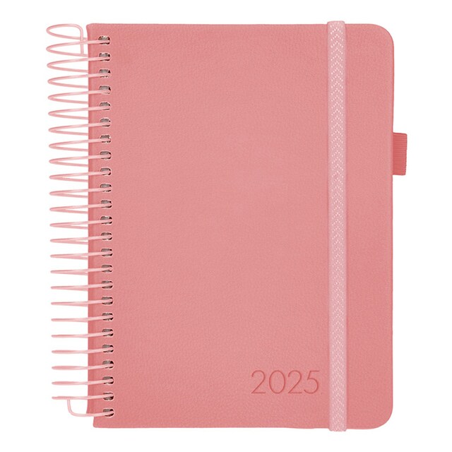 Imagen 0 de Agenda 2025 DIN A5 día página espiral Neon Liderpapel rosa