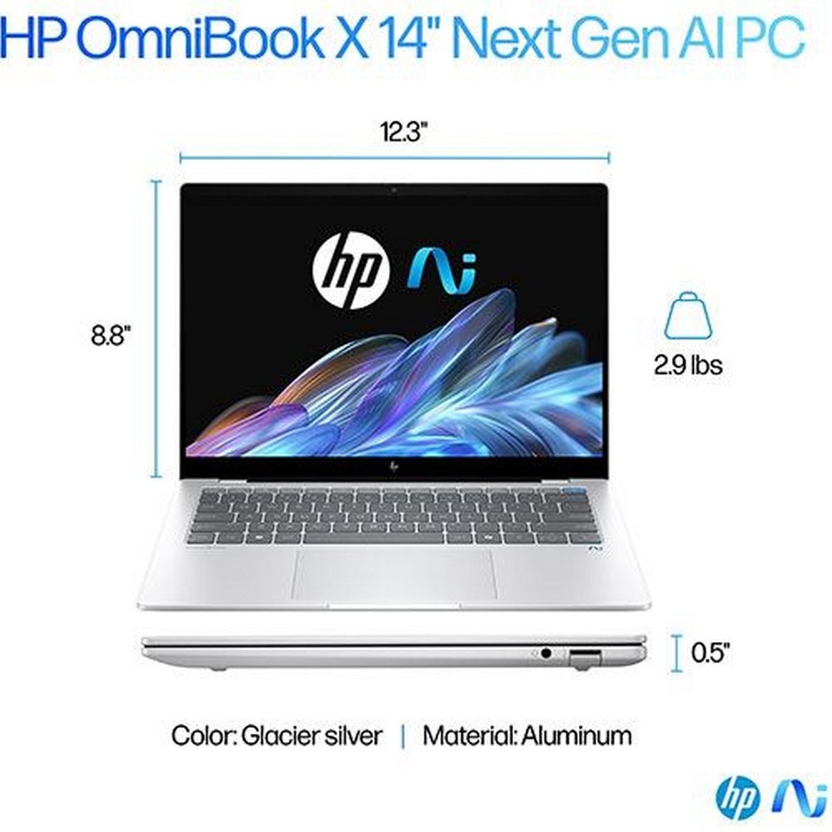 Computador Portátil HP 14" OmniBook X 14-fe1000np, Snapdragon X Plus X1P-42-100, RAM 16GB, 1TB SSD, Windows 11 Home 3