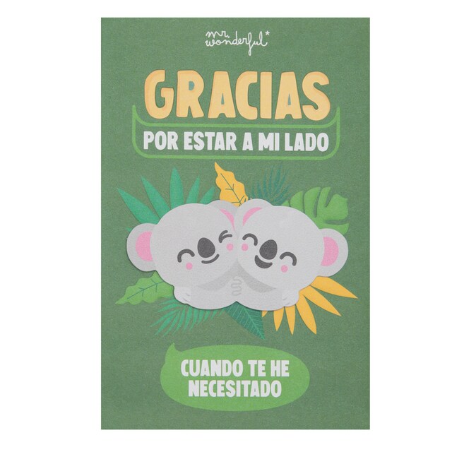 Imagen 0 de Postal Mr Wonderful: Gracias por estar a mi lado cuando te he necesitado