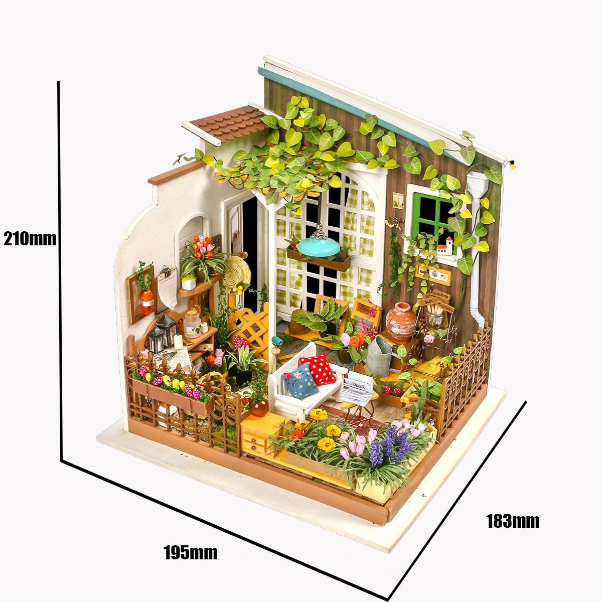 Maqueta de casa en miniatura Rolife Miller'S Garden 4