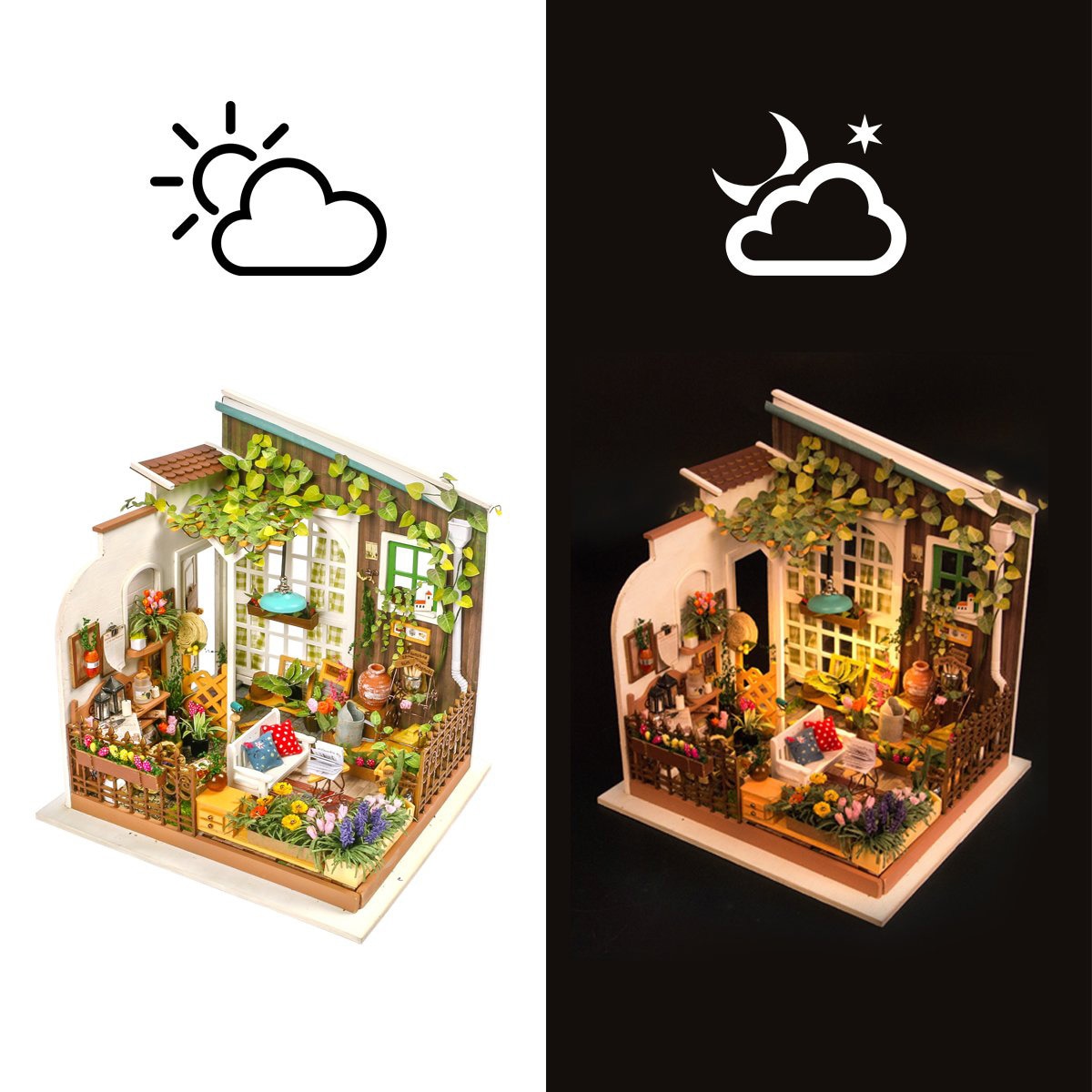 Maqueta de casa en miniatura Rolife Miller'S Garden 3