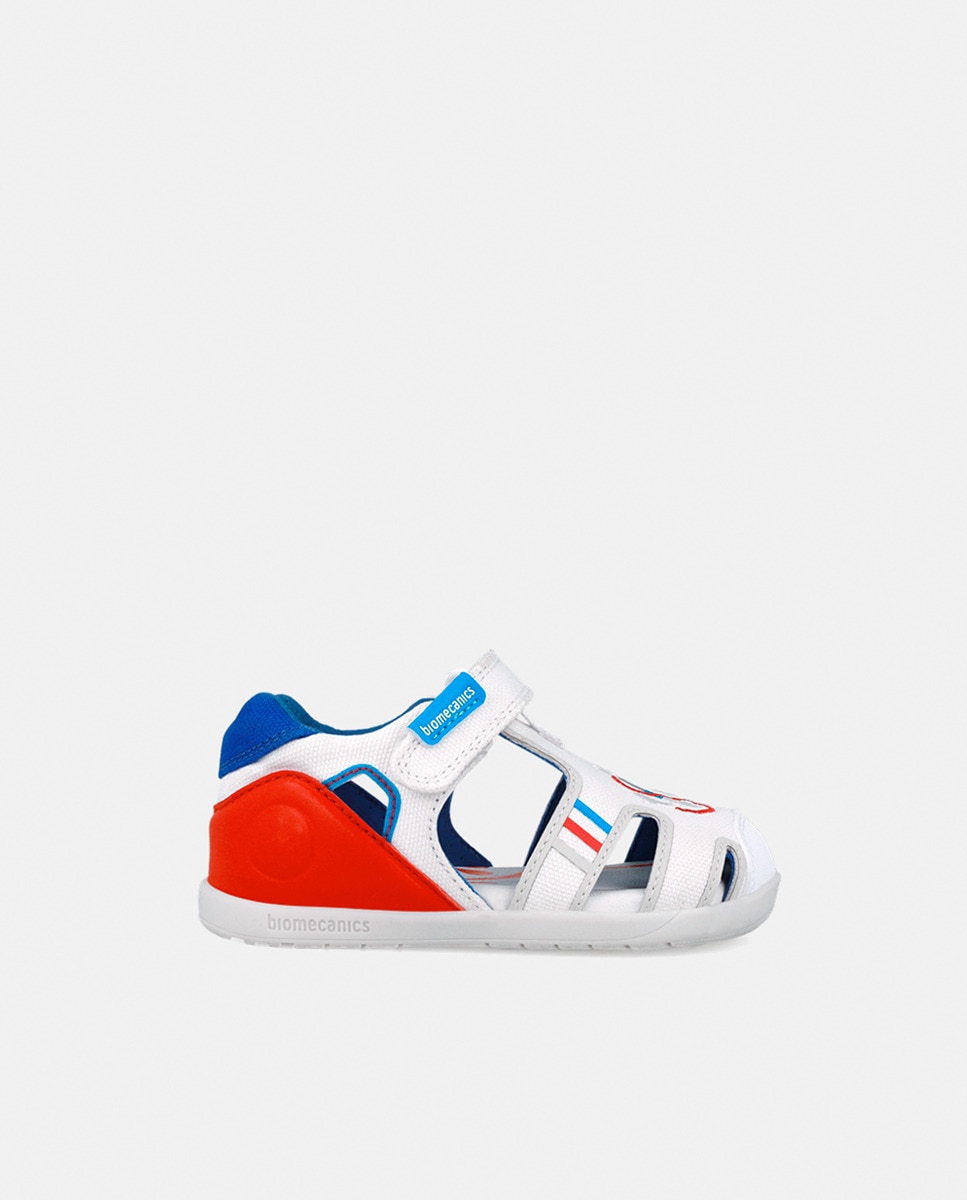 Sandálias Fechadas de Bebé com Biqueira Larga Branco-6