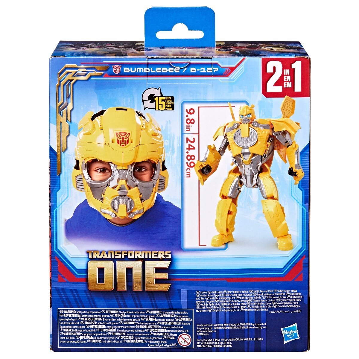 TRANSFORMERS ONE 2 EM 1 BUMBLEBEE B-127 MÁSCARA E FIGURA 5