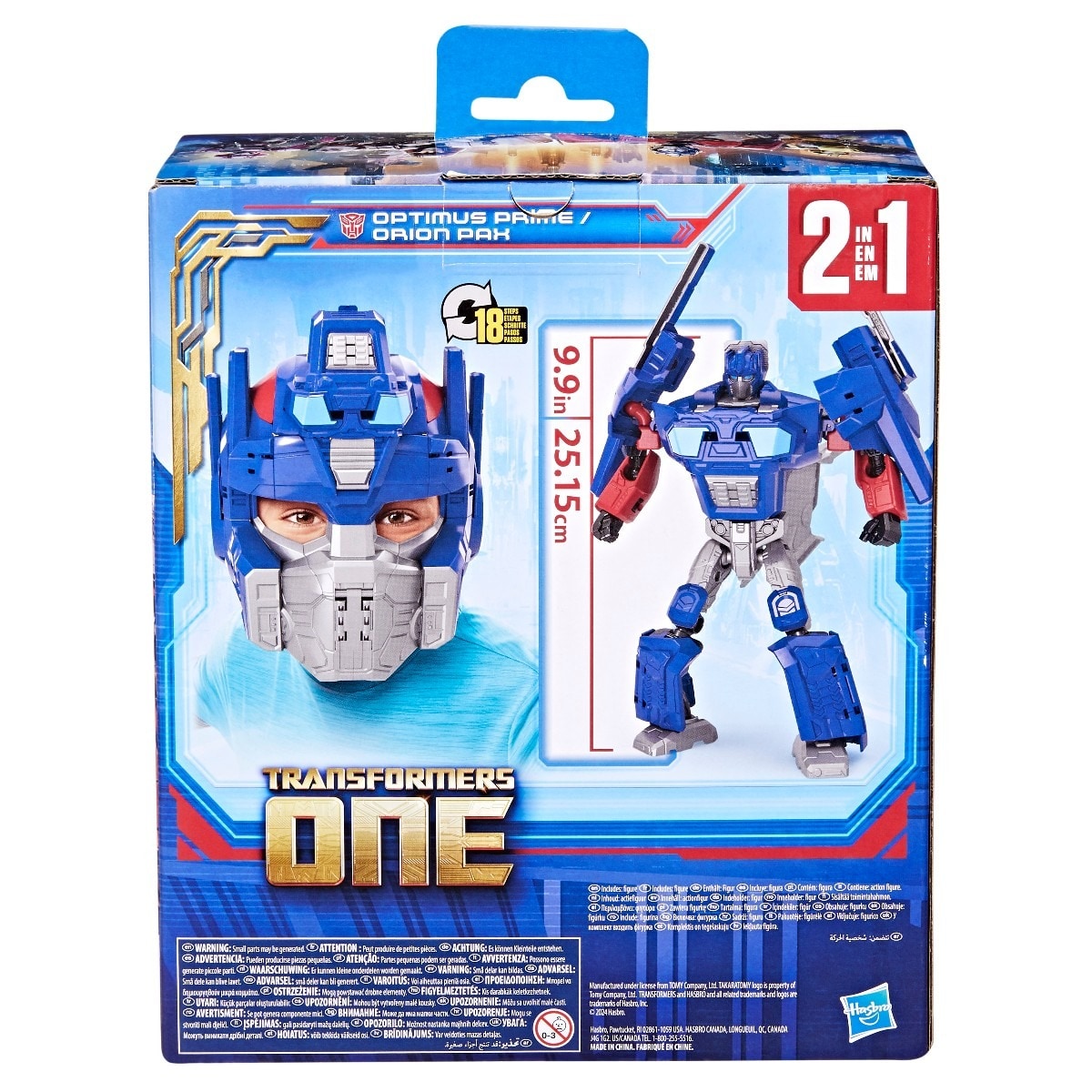Transformers One - 2 Em 1 Optimus Prime (Orion Pax) Figura Máscara 5