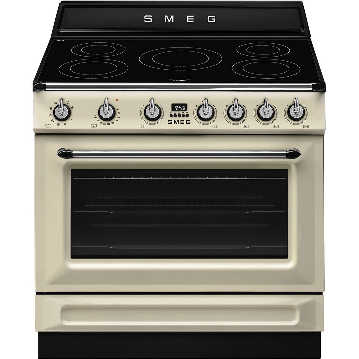 Fogão Elétrico com Placa de Indução Smeg Victoria TR90IMP de 5 Zonas e de 115 Litros - Creme Creme-1
