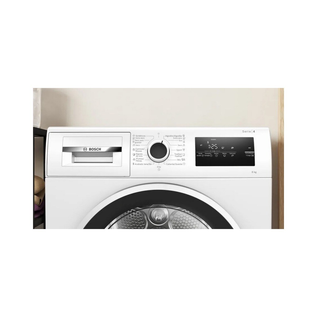 Máquina de Secar Roupa Bosch Serie 4 WTR83200ES Bomba de Calor de 8 Kg - Branco Branco-2