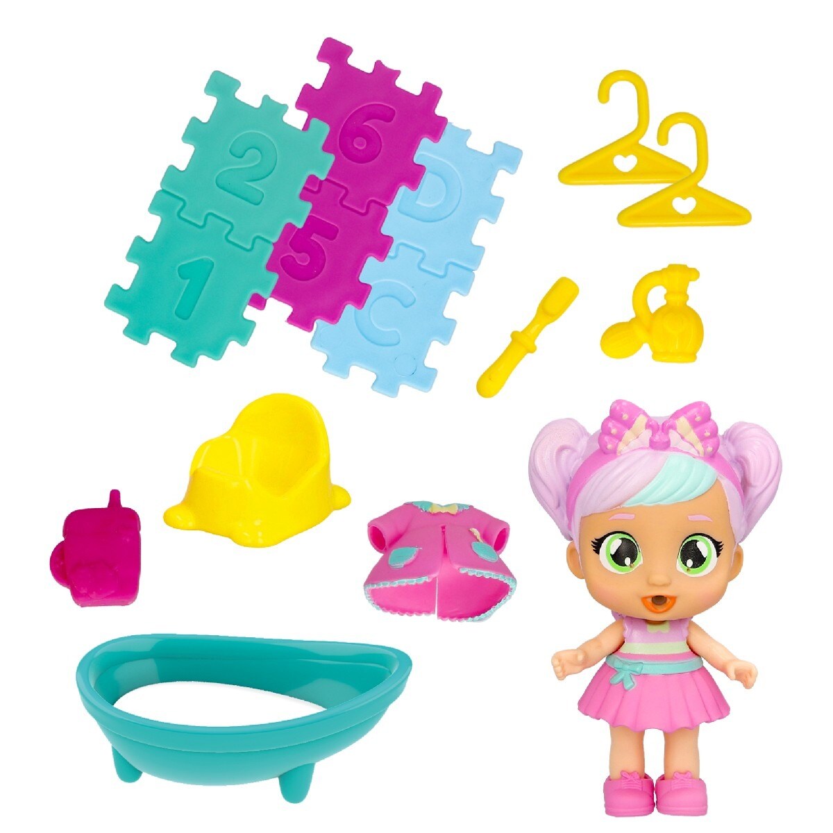 Boneca Bebé com Playset Bella's Bathroom Playtime 7