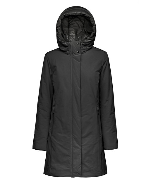 Imagen 0 de Chaqueta larga cortaviento de mujer con capucha