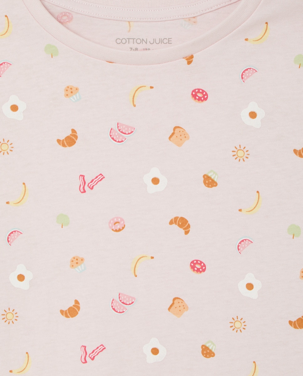 Pijama com All Over Print Rosa-4