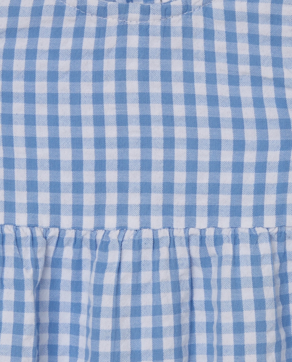Babygrow aos Quadrados Vichy Azul-3