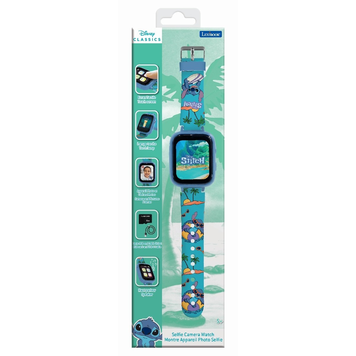 Relógio digital Stitch Camera com cartão de memória de 8G 5