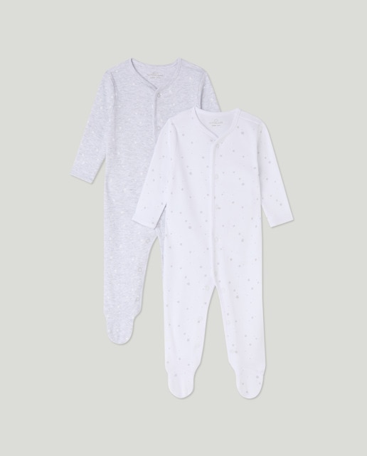 Imagen 0 de Pack de dos peleles de bebé niña de animales y rayas