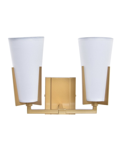 Imagen 0 de Lámpara aplique metal cristal dorado