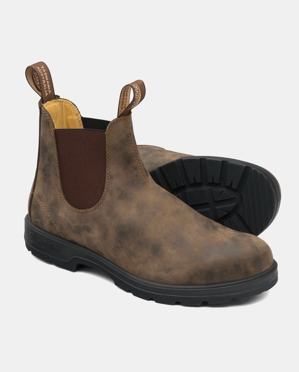 Botas Chelsea em Pele Castanho-6