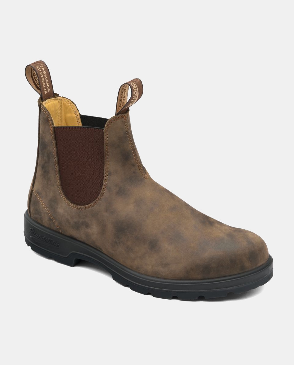 Botas Chelsea em Pele Castanho-5