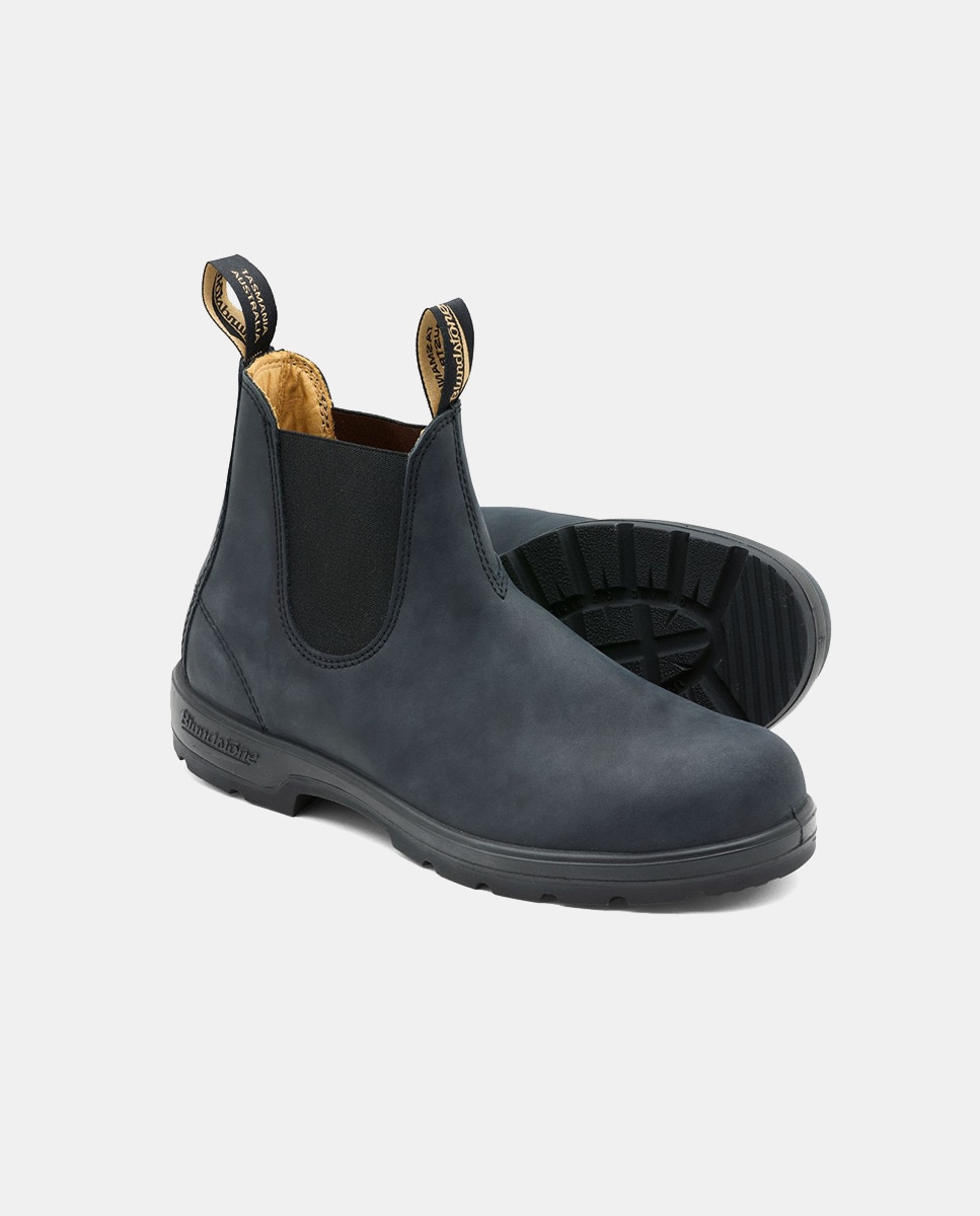 Botas Chelsea em Pele Preto-6