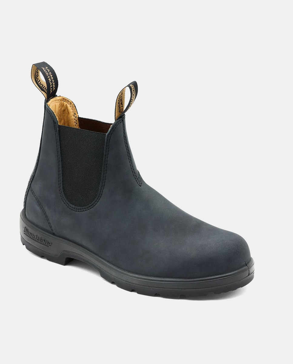 Botas Chelsea em Pele Preto-5