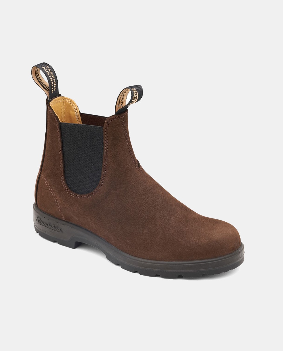 Botas Chelsea em Pele Castanho-6